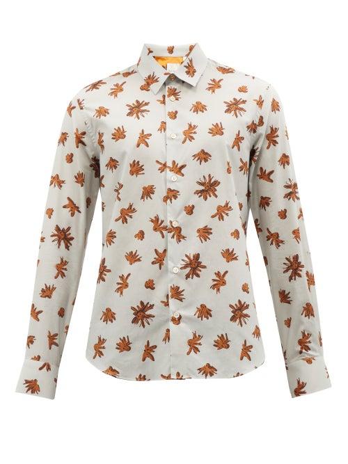 Paul Smith - Floral-print Cotton-poplin Shirt - Mens - Blue Multi
