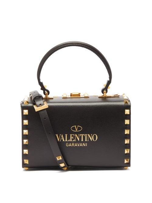 Valentino Garavani - Alcove Rockstud Mini Leather Cross-body Bag - Womens - Black