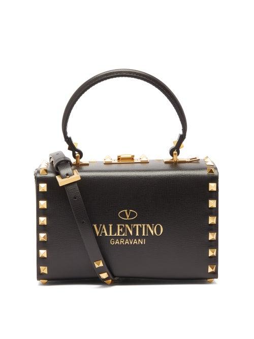Valentino Garavani - Alcove Rockstud Mini Leather Cross-body Bag - Womens - Black