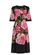 Dolce & Gabbana Rose-print Crepe Dress