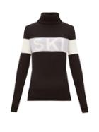 Matchesfashion.com Perfect Moment - Ski Intarsia Roll Neck Sweater - Womens - Black