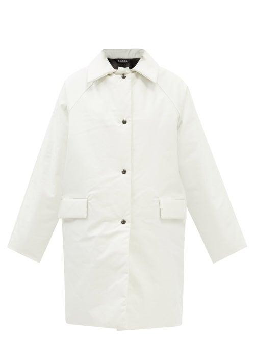 Kassl Editions - Padded Coated-canvas Coat - Womens - White