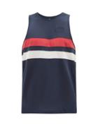 Mens Activewear Iffley Road - Lancaster Striped Drirelease-piqu Tank Top - Mens - Grey