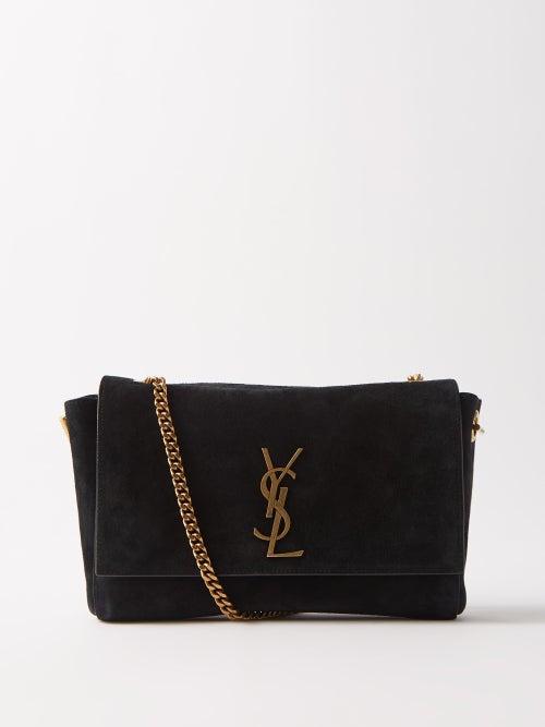 Saint Laurent - Kate Reversible Suede And Leather Shoulder Bag - Womens - Black