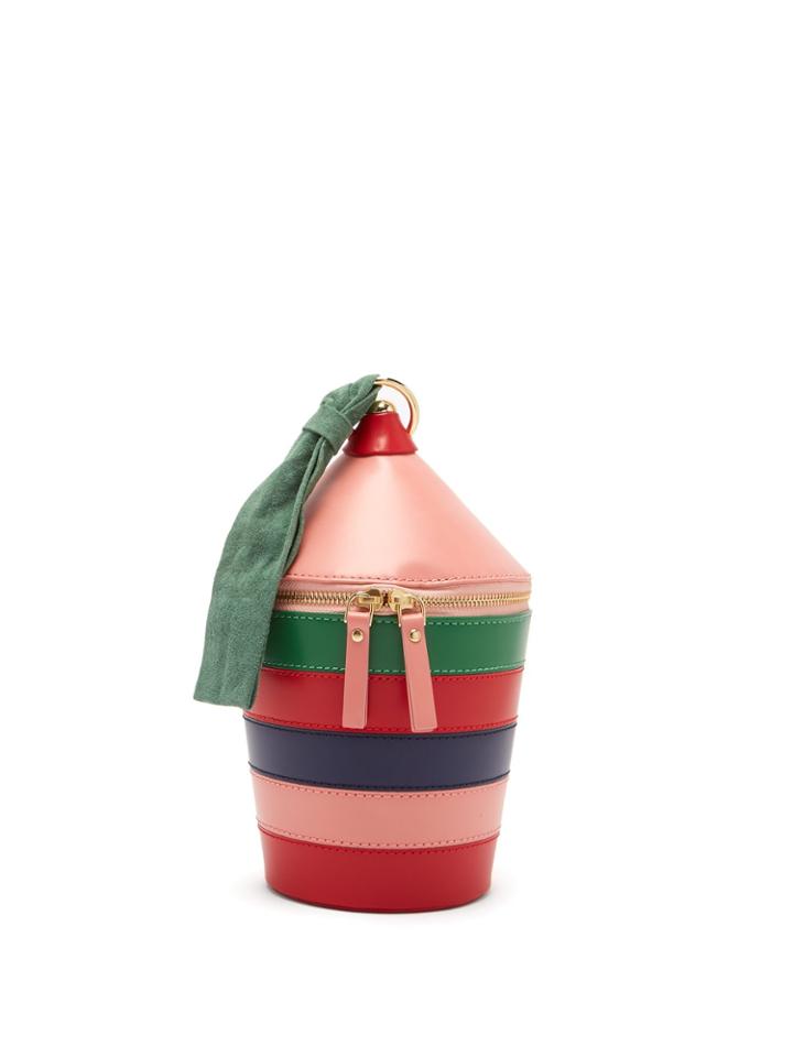 Staud Minnow Leather Clutch Bag