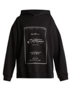 Matchesfashion.com Mm6 Maison Margiela - Oversized Printed Hooded Sweatshirt - Womens - Black