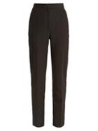 Matchesfashion.com Dolce & Gabbana - High Rise Cotton Blend Cloqu Trousers - Womens - Black