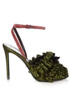 Marco De Vincenzo Ruffled Satin High-heel Sandals