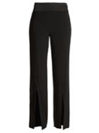 Jonathan Simkhai High-rise Slit-hem Crepe Trousers