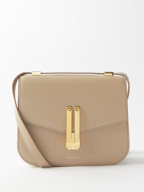 Demellier - Vancouver Grained-leather Cross-body Bag - Womens - Beige