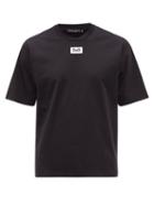 Mens Rtw Dolce & Gabbana - Rubberised-logo Cotton-blend Jersey T-shirt - Mens - Black