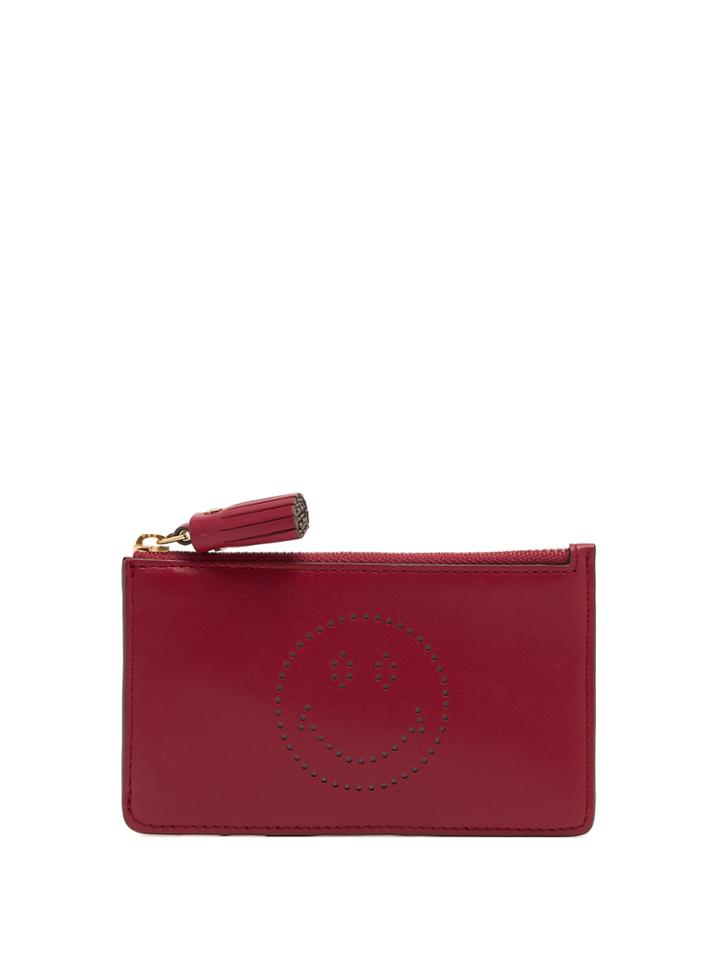 Anya Hindmarch Smiley Leather Cardholder