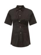 Matchesfashion.com Isabel Marant - Gramy Pleated Cotton Canvas Shirt - Womens - Black