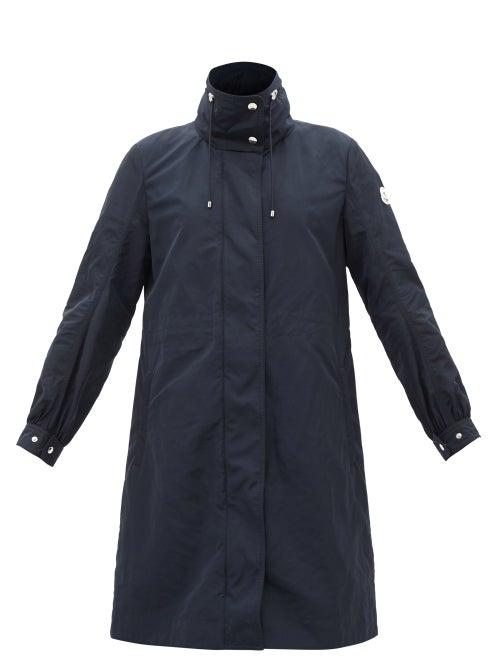Moncler - Kourou High-neck Micro-faille Parka - Womens - Navy