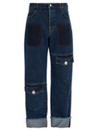 Matchesfashion.com Jw Anderson - Button Fastening Flap Pocket Jeans - Mens - Blue