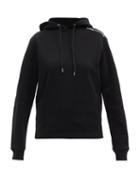 Ladies Activewear Paco Rabanne - Logo-print Cotton-jersey Hooded Sweatshirt - Womens - Black