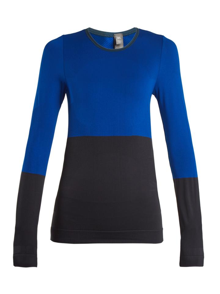 Adidas By Stella Mccartney Train Colour-block Performance Top