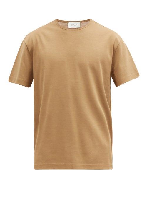 Matchesfashion.com Lemaire - Crew-neck Cotton-jersey T-shirt - Mens - Light Brown