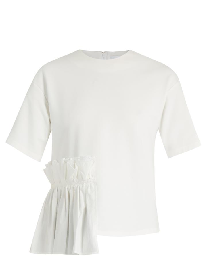 Muveil Frill-panel Short Sleeved Top