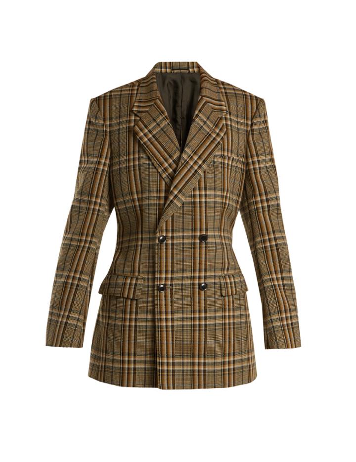 Toga Double-breasted Checked Jacket
