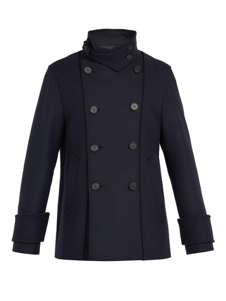 Wooyoungmi Double-breasted Wool-blend Peacoat