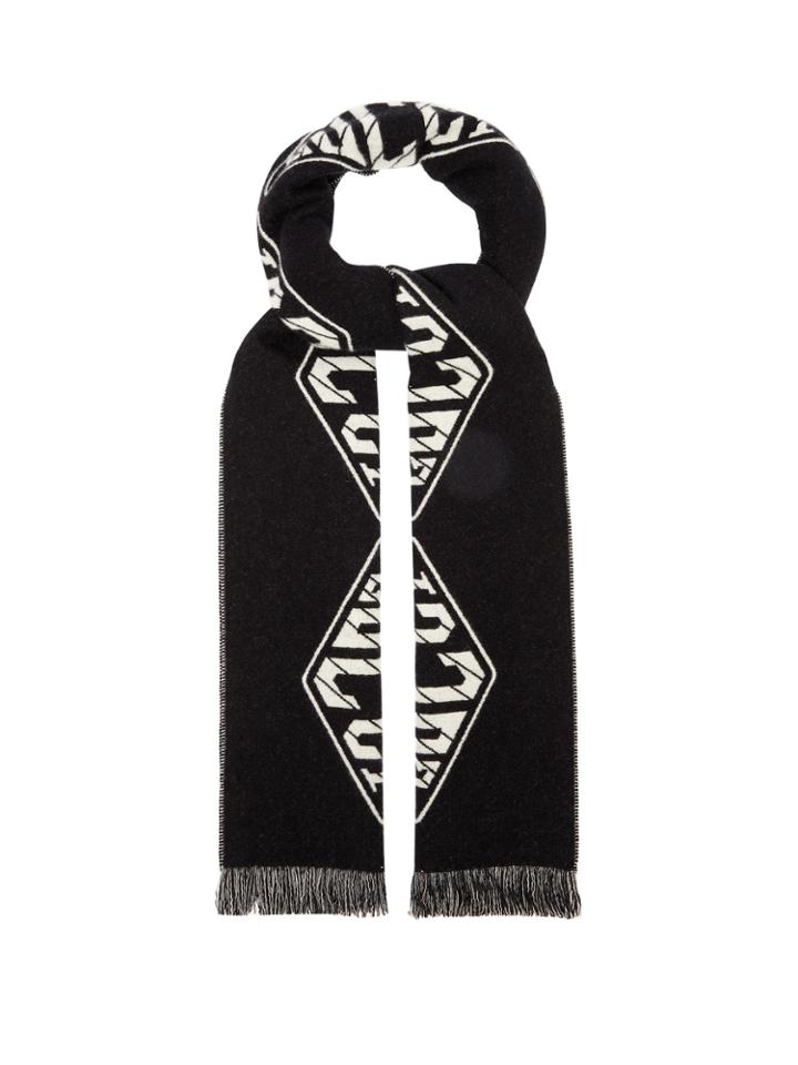Gucci Logo-pattern Wool-blend Scarf