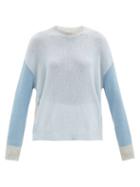 Matchesfashion.com Marni - Colour-block Cashmere Sweater - Womens - Blue Multi