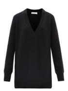 Raey - Recycled-cashmere Deep V-neck Sweater - Womens - Black