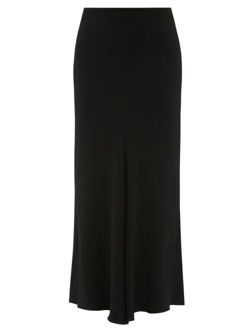 Isabel Marant - Rosine Flared Crepe Maxi Skirt - Womens - Black