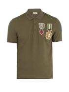 Valentino Embroidered-appliqu Cotton-piqu Polo Shirt