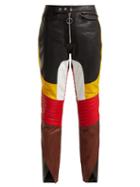 Matchesfashion.com Marques'almeida - Panelled Leather Biker Trousers - Womens - Black Multi