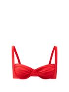 Matchesfashion.com Isa Boulder - Brie Ruched Underwired Bikini Top - Womens - Red