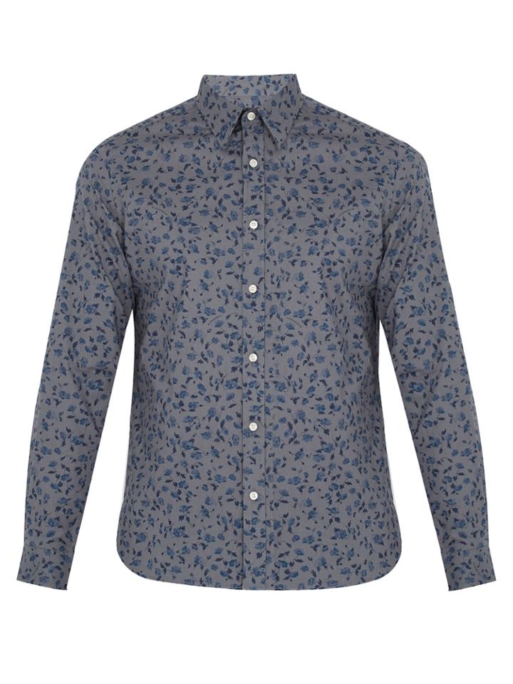 Burberry Connock Floral-print Cotton Shirt