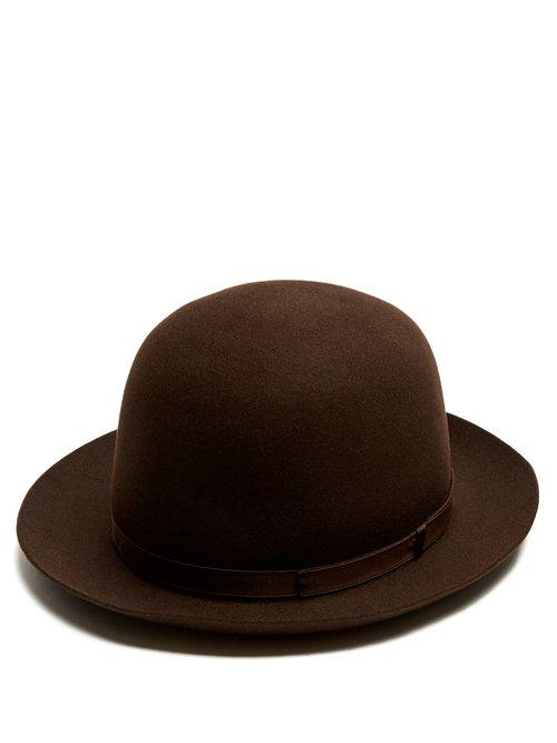 Matchesfashion.com Borsalino - Alessandria Medium Brim Felt Hat - Mens - Brown