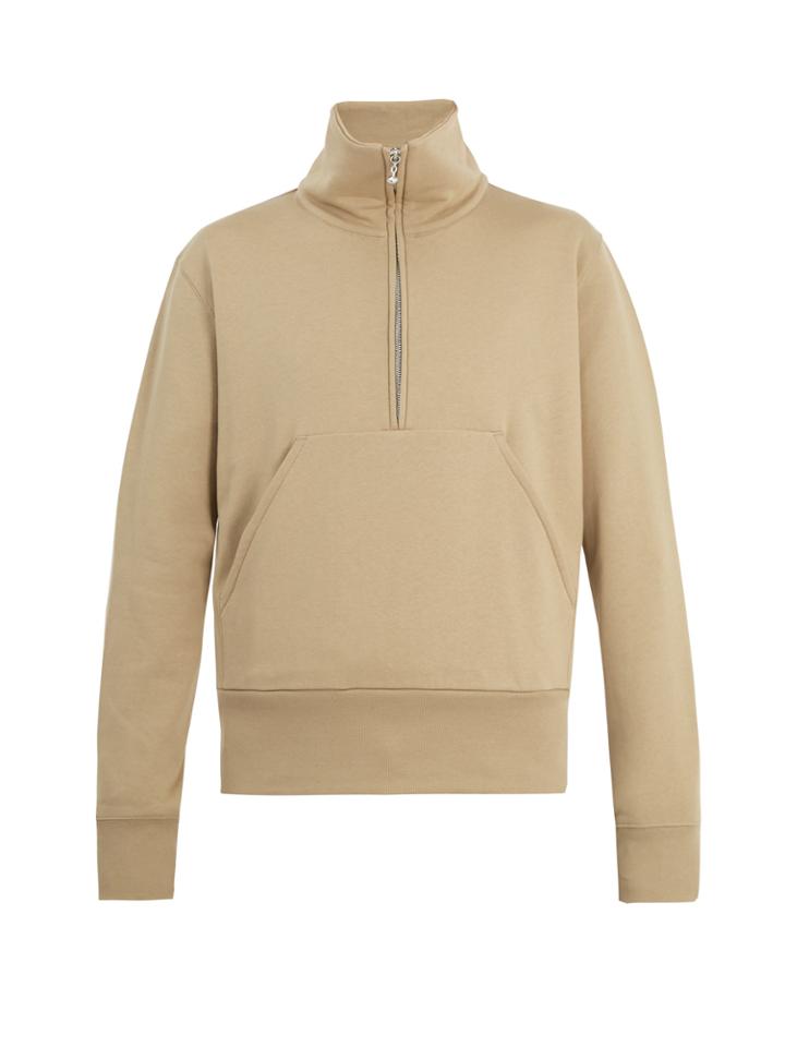 Acne Studios Fuller Funnel-neck Zip-up Cotton Sweatshirt