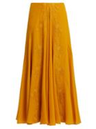 Matchesfashion.com Chlo - Lace Trim Silk Georgette Skirt - Womens - Yellow