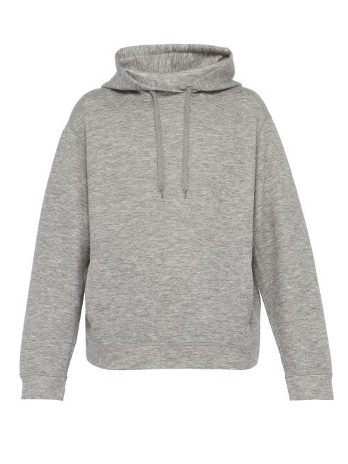 Matchesfashion.com Raey - Hooded Cashmere-blend Sweatshirt - Mens - Grey