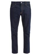 Matchesfashion.com Prada - Stitch Detail Straight Leg Cotton Jeans - Mens - Indigo