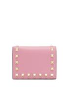 Matchesfashion.com Valentino - Rockstud Leather Wallet - Womens - Pink