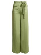 Valentino Silk-satin Wide-leg Trousers
