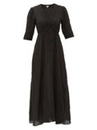 Matchesfashion.com Belize - Manon Cotton-blend Dress - Womens - Black
