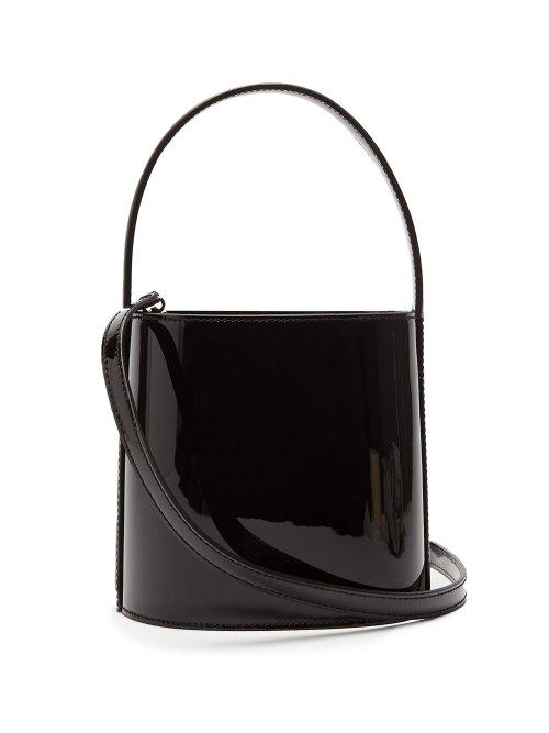 Matchesfashion.com Staud - Bissett Patent Leather Bucket Bag - Womens - Black