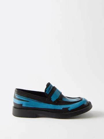 Camperlab - 1978 Painted Leather Loafers - Mens - Black Blue