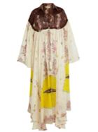 Etro Paisley-print Bell-sleeve Silk Gown