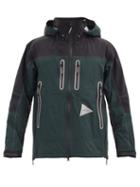 Matchesfashion.com And Wander - Event Two-tone Logo-patch Shell Jacket - Mens - Green