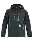 Matchesfashion.com And Wander - Event Two-tone Logo-patch Shell Jacket - Mens - Green
