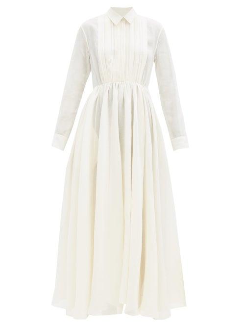 Matchesfashion.com Jil Sander - Nouvelle Papier-gauze Shirt Dress - Womens - Cream