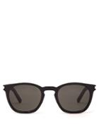 Matchesfashion.com Saint Laurent - Round Acetate Sunglasses - Mens - Black