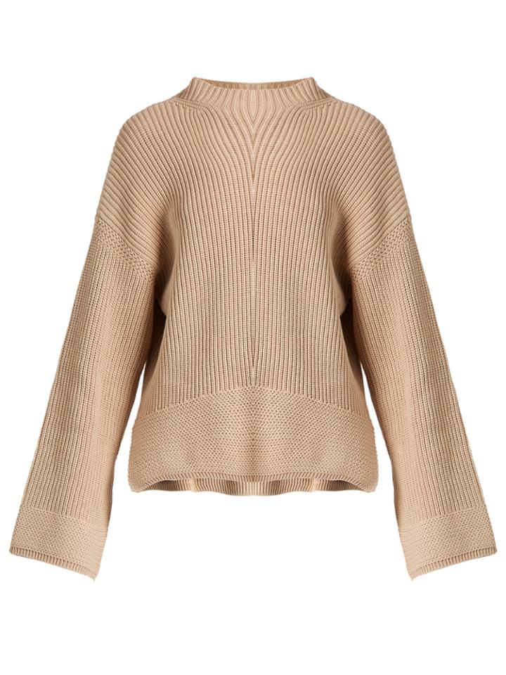 Elizabeth And James Aimee Split-hem Cotton-blend Sweater