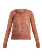 No. 21 Ostrich-feather Embellished Mohair-blend Sweater